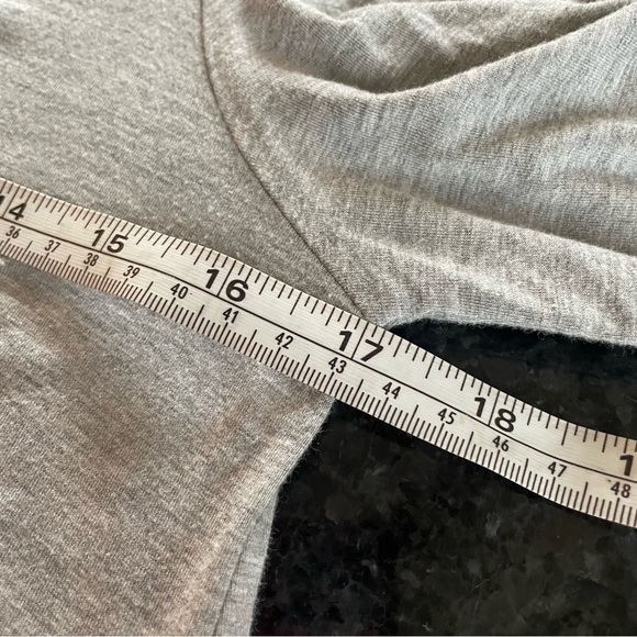 POL grey jersey Dress with white decorative trim and zip back size Small - Picture 10 of 11